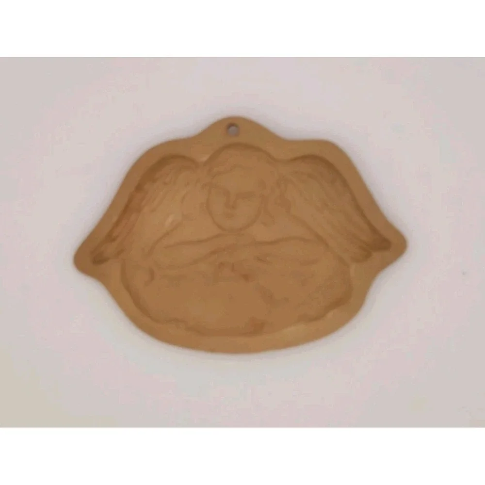 2 Vintage Brown Bag Cookie Art Angel with Heart 1987 Angel on Cloud 1992‎ Molds